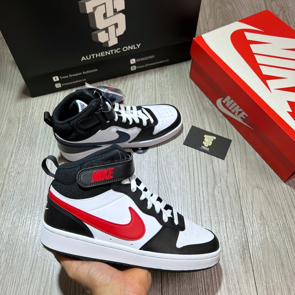 Footwear NIKE - Court Borough Mid 2 Bg DO5889 161 White/University Red/White - Sneakers - Low 